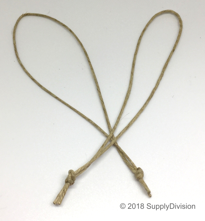 Flax cord tied loops 100pack